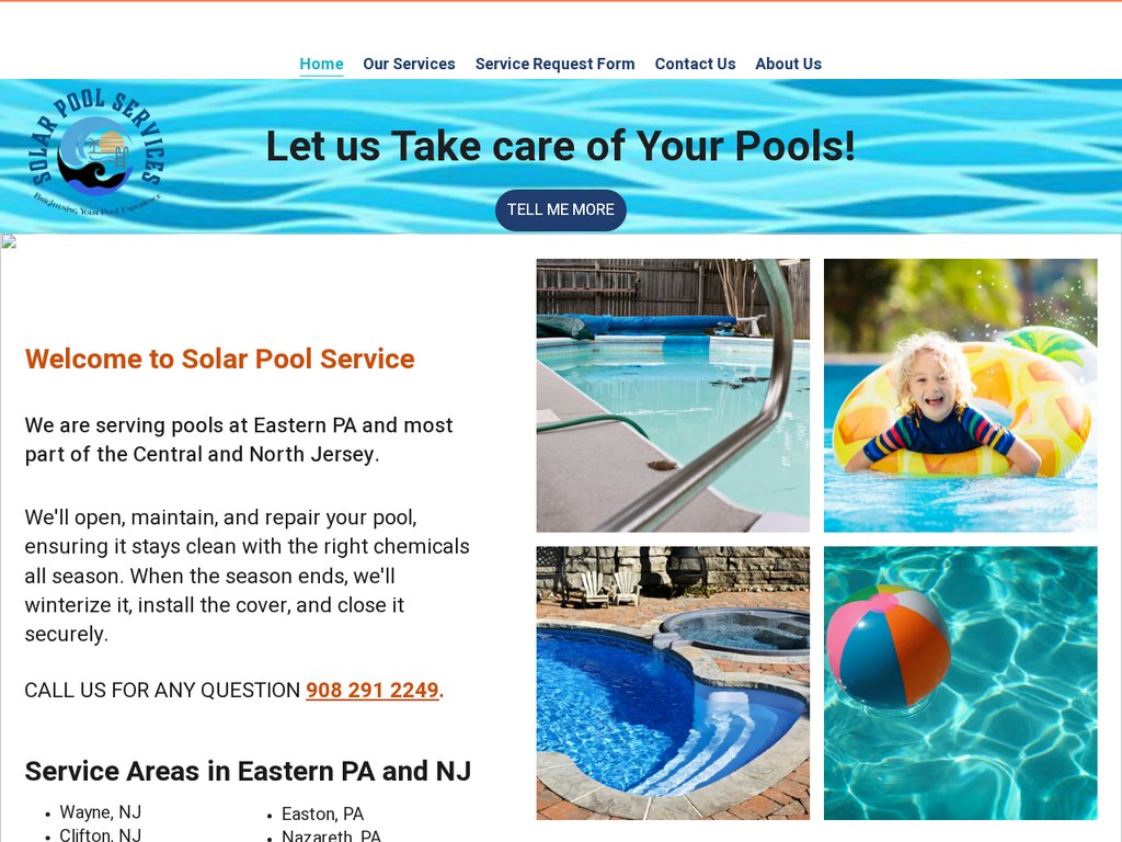 Solar Pool Services original website